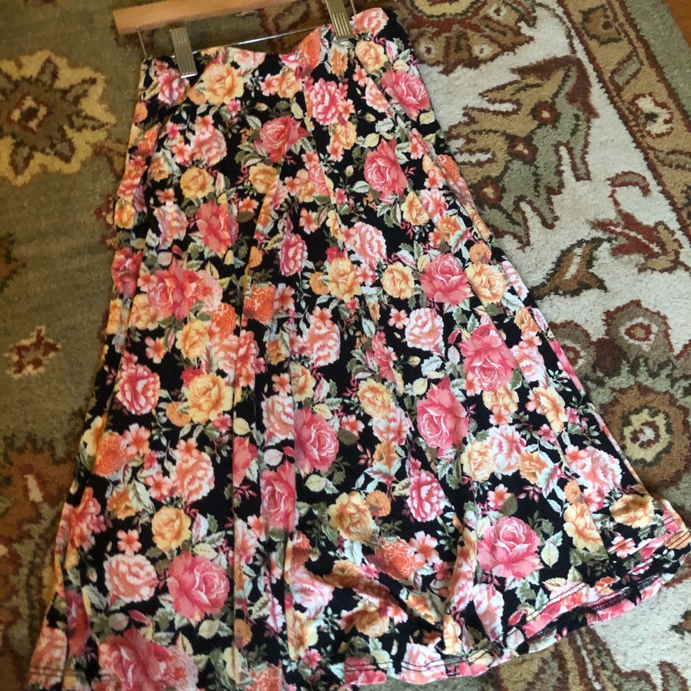 long floral skirt